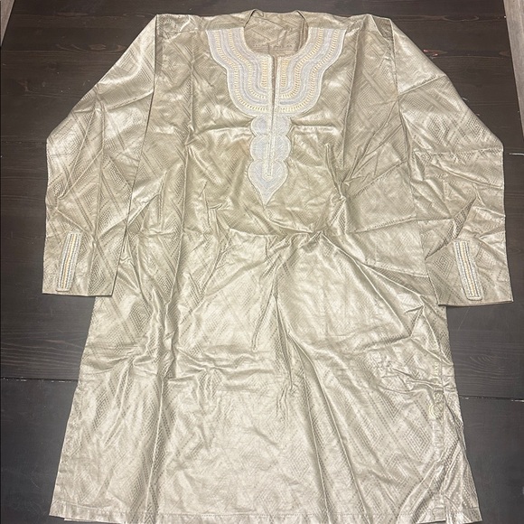 Other - Traditional Men's Embroidered Tunic in Metallic Gold